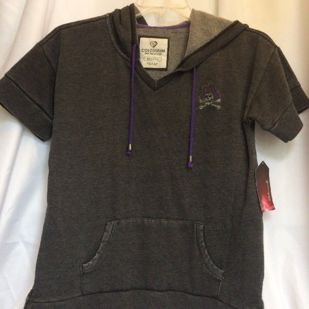 ECU Women’s Colosseum Short Sleeve Hoodie M